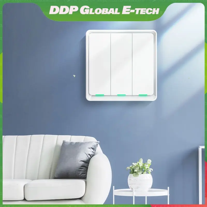 

Hands-free Timer Light Switch Smart Life App Tuya Smart Light Switch Voice Control Neutral Wire Required Smart Switch
