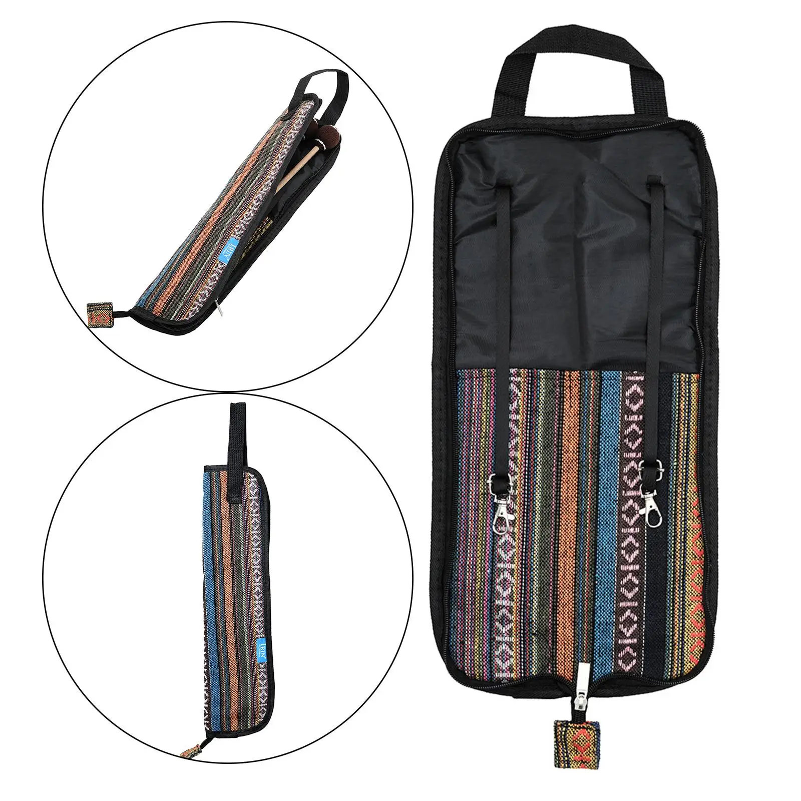

600D Water-Resistant Drum Sticks Oxford Cloth Gripped Handle Cotton Padded
