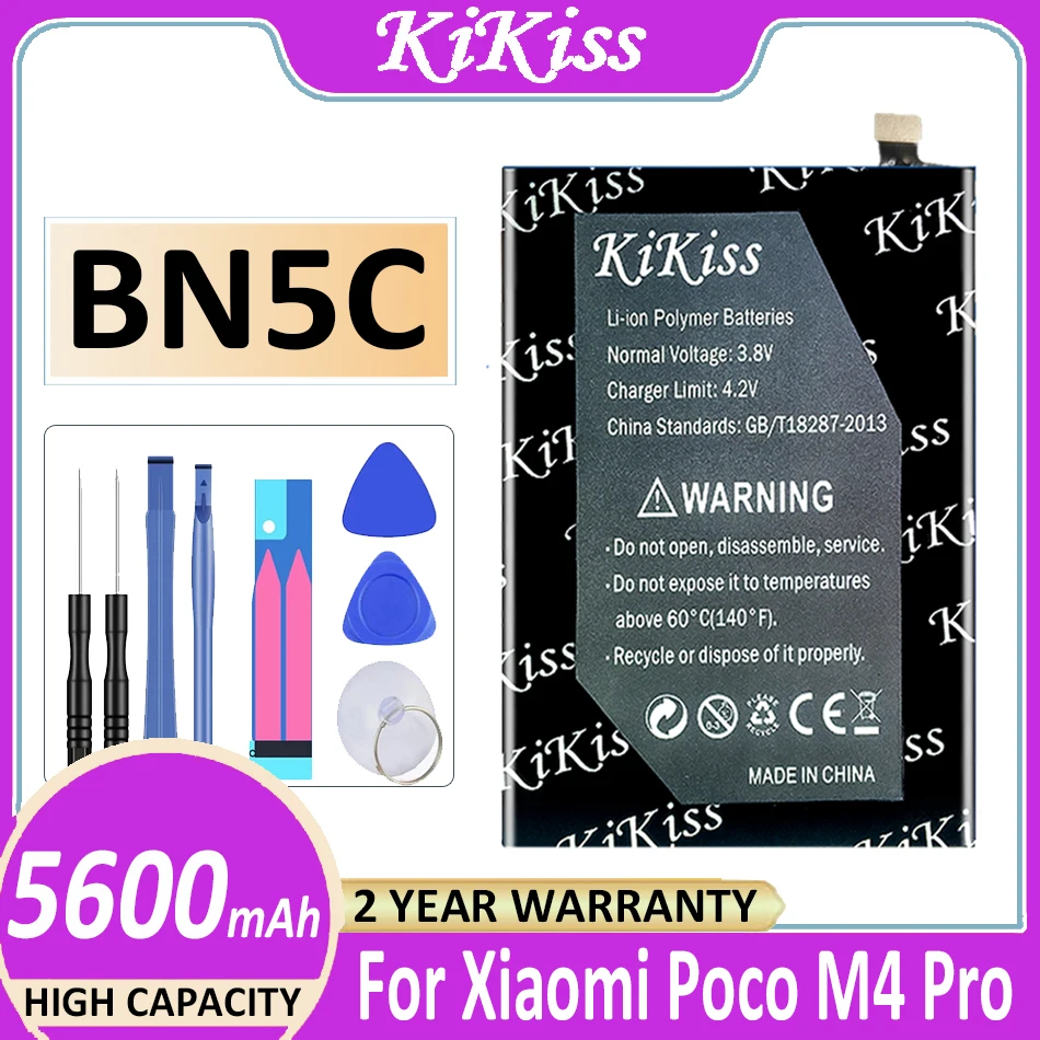 

Оригинальный аккумулятор KiKiss BN5C 5600 мАч для Xiaomi Poco M4Pro M4 pro