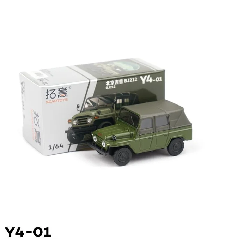 XCARTOYS 1:64 BJ212 Y4-01 зеленые литые модели автомобилей, игрушки