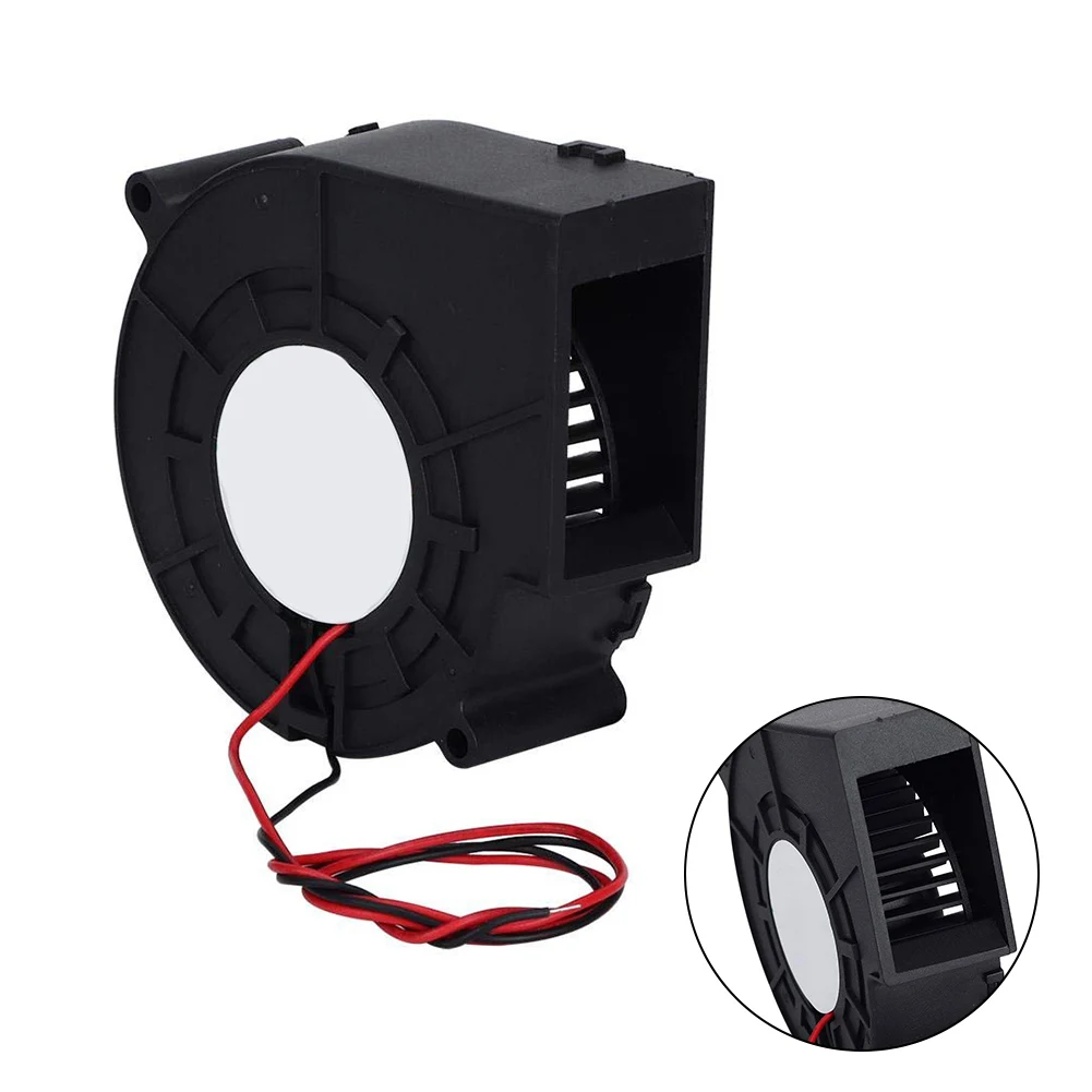 

DC 12V Turbine Blower 4800 RPM 97 X 97 X 33mm 2.4A Double Ball Air Mover Blower Cooling Ventilation Fan For Camping BBQ