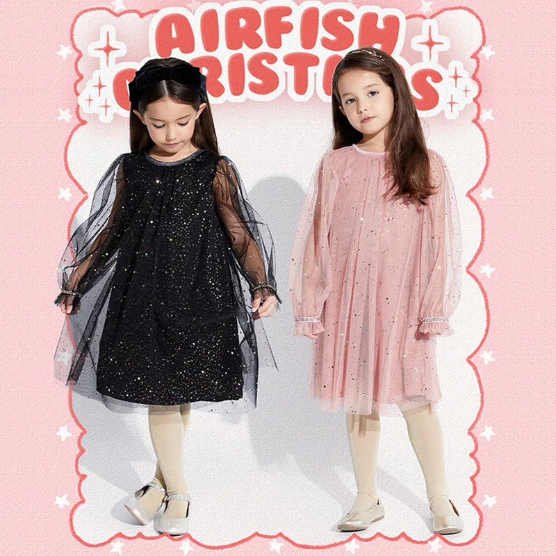 

Детское платье Весна/Лето 2022 детское Сетчатое платье принцессы в североевропейском стиле для вечеринки в честь Дня Рождения детская одежда