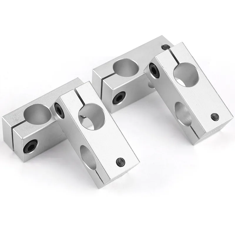 

Optical Axis Shaft Support Vertical Pillar Fix Cross Clamp Diameter Fasten Steel Rod Fix Bracket Connect Block Aluminum 8-32mm