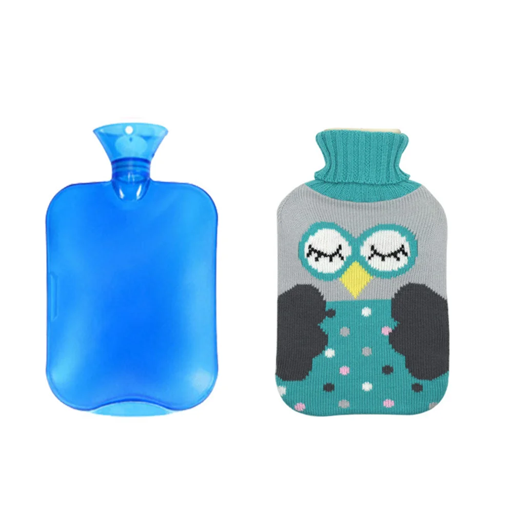 

2 Liters Reusable Bottle with Knitted Cover for and Warmth (Blue)