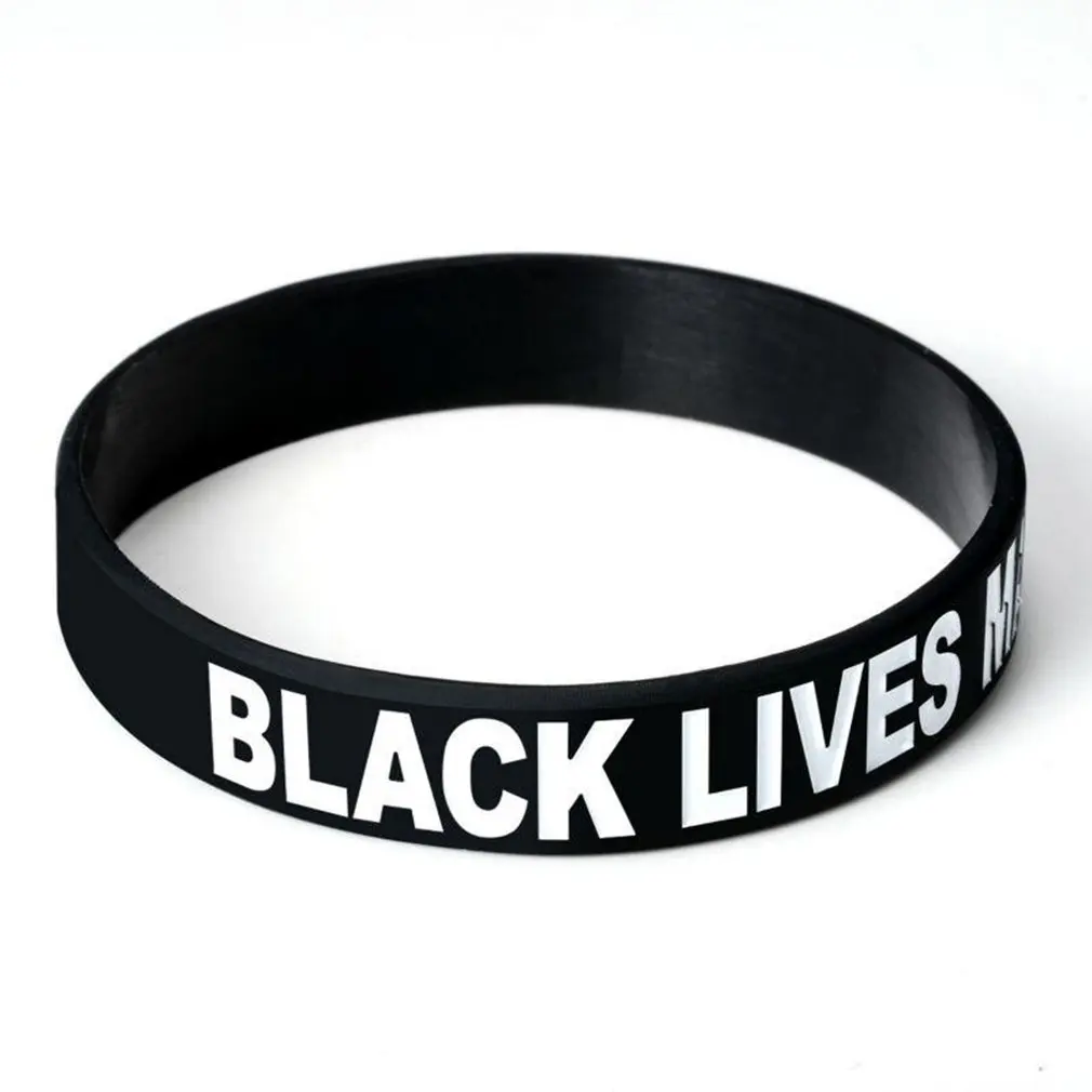 

Black Lives Matter Soft Silicone Motivational Bracelet Inspirational With Trendy Sports Bracelet Accessories