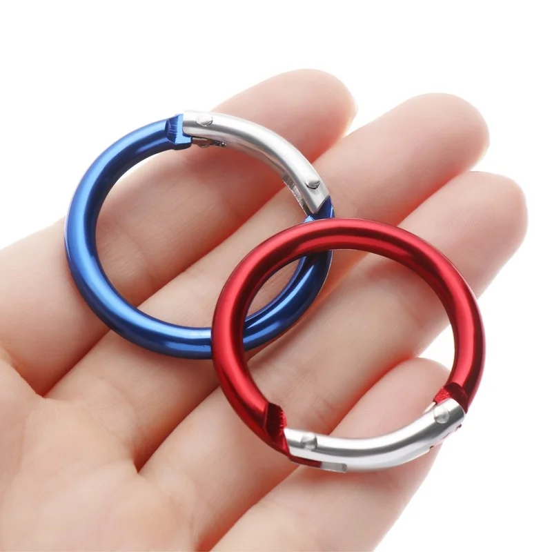 

Camping Hiking O Ring Outdoor Tools Zinc Alloy Buckle Clip Carabiner Round Trigger Hook