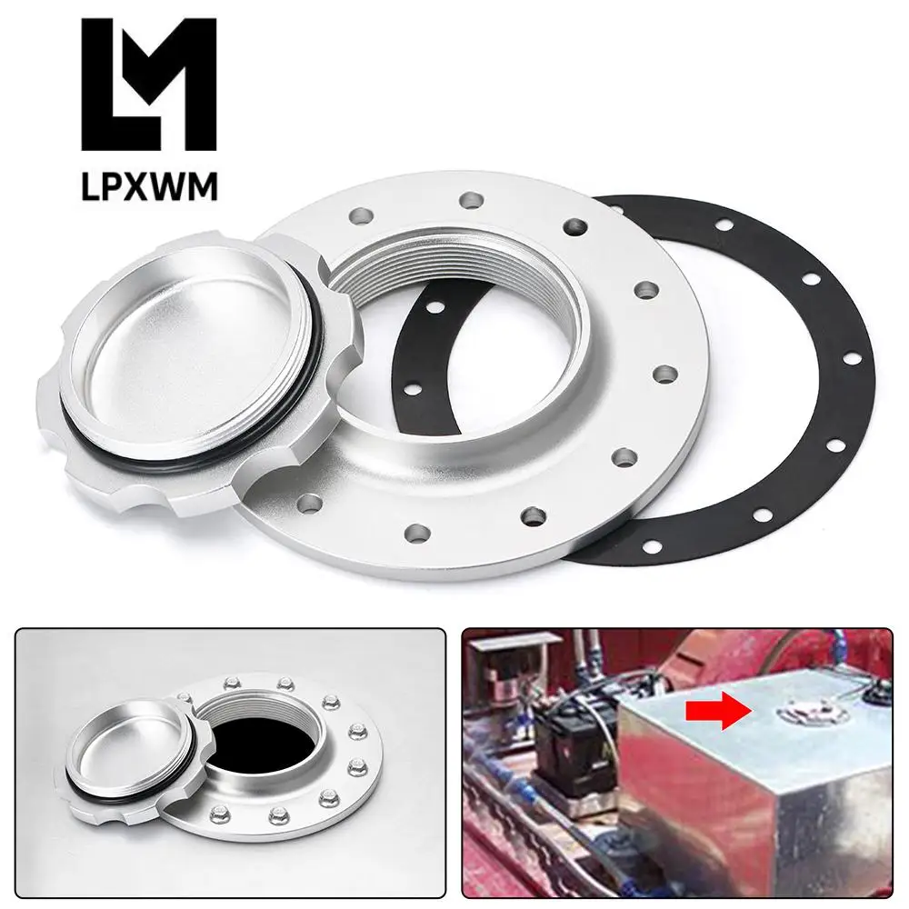

Billet Aluminum Fuel Cell / Surge Tank Cap with 12 bolting holes with 3'' I.D.Opening For RI fuel cells PQY-SLFCC-01SL