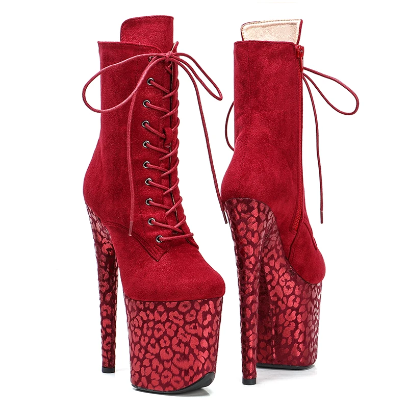 Leecabe  20CM/8Inch Suede Upper   Women's Platform   party High Heels Shoes Pole Dance boot