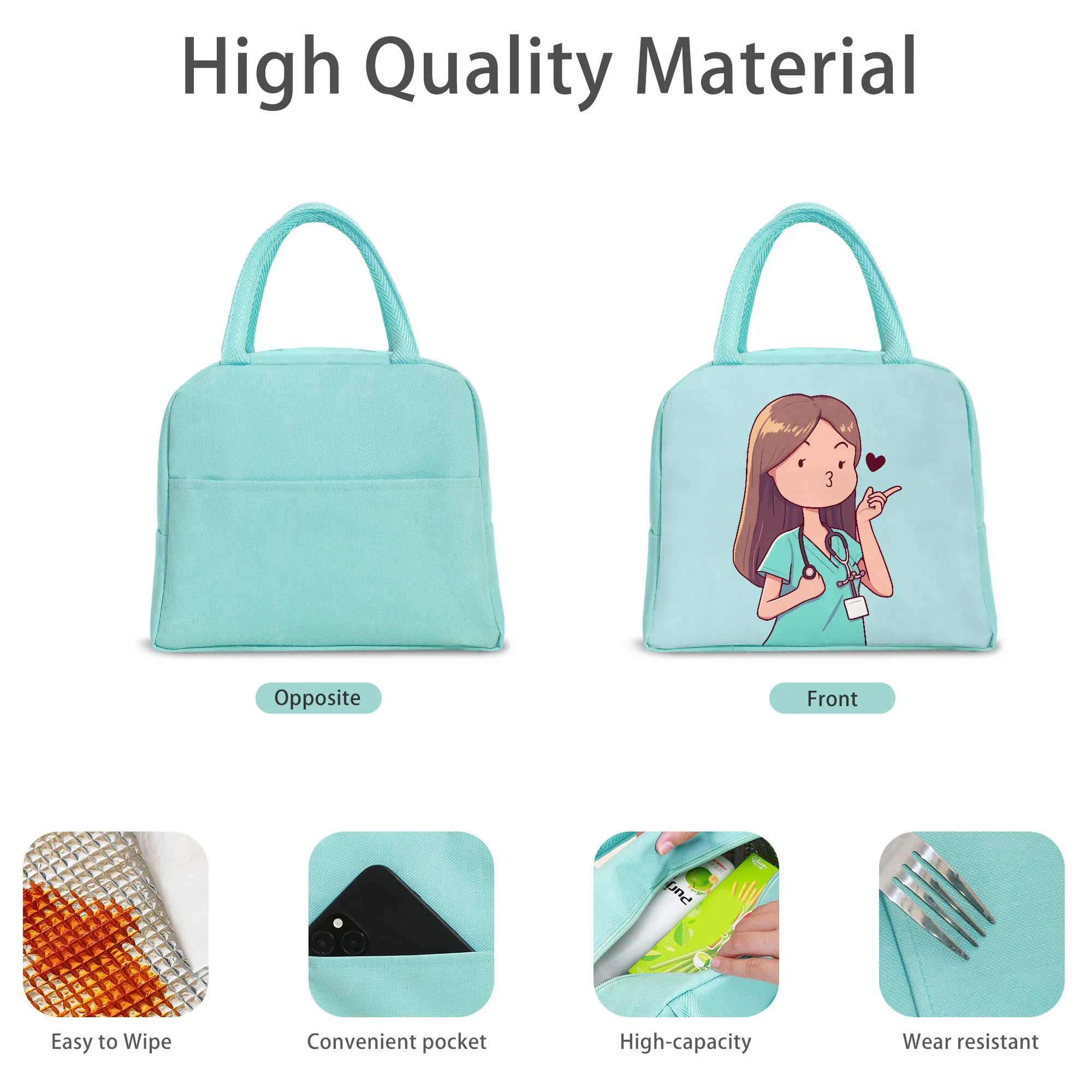 Симпатическая сумка для обеда с принтом медсестры