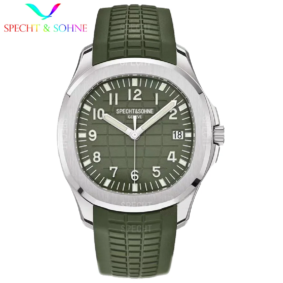 New Men's Watches Luxury Automatic Watch For Men Mechanical Wrist Watch Men 10Bar Rubber Silicone Strap Diving Luminous Clock