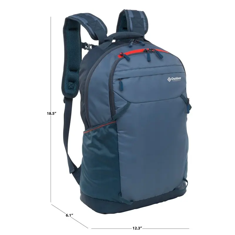 Outdoor Products Daytrip 27 Ltr Trail Backpack, Blue, Unisex, Hydration Compatible