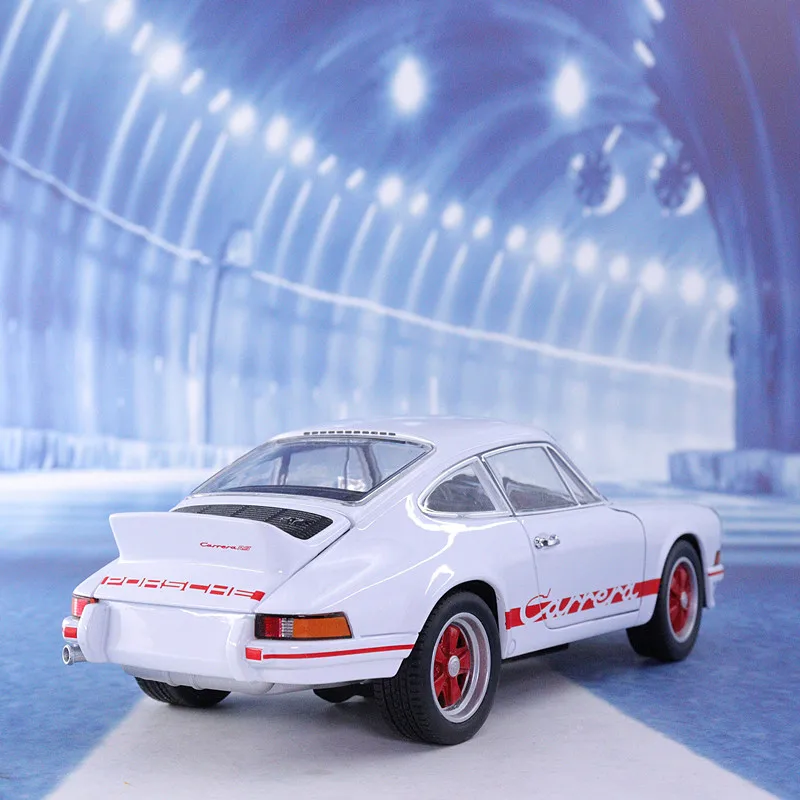 Welly 1:24 литая 1973 Porsche 911 Carrera RS спортивная машина классический металлический сплав