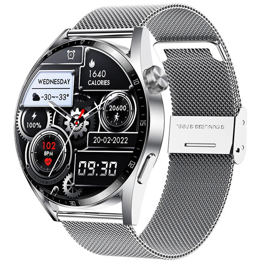 

for Phone Huawei Xiaomi GT3 Pro Smart Watch Men Android ECG Blood Pressure Heart Rate Fitness Tracker Smartwatch Bluetooth Call