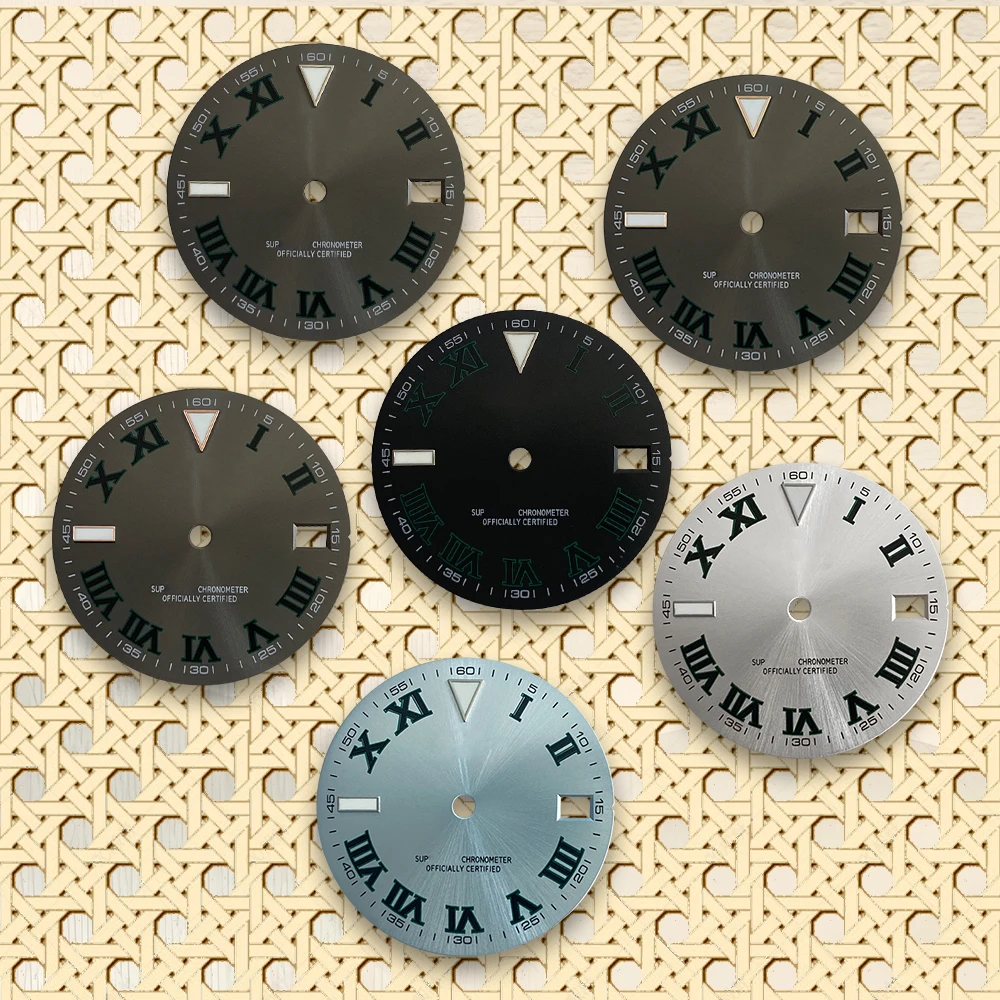 28 5 мм S логотип циферблата ледяной синий светящийся подходит для nh35nh36 аксессуары