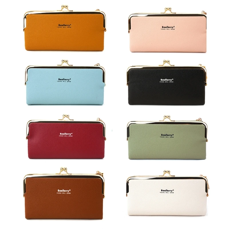 

L5YA Long Type Card Holder Multi-slot Wallet Cash Holder Credit Card