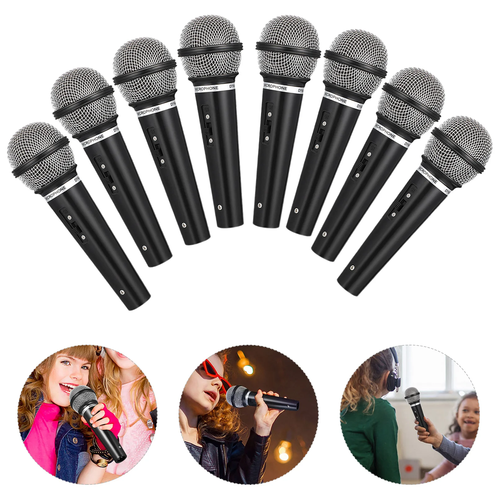 

Microphone Toy Prop Kids Fake Model Karaoke Simulated Pretend Props Play Costume Photo Mic Wireless Performance Toys Mics Party