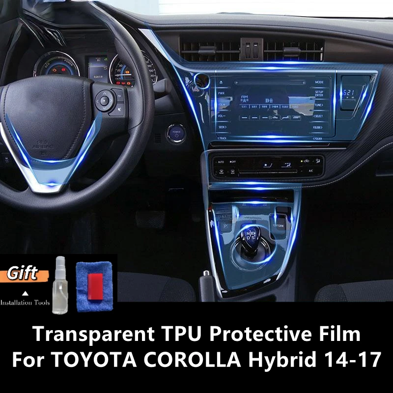 

For TOYOTA COROLLA Hybrid 14-17 Car Interior Center Console Transparent TPU Protective Film Anti-scratch Repair Film Accessories