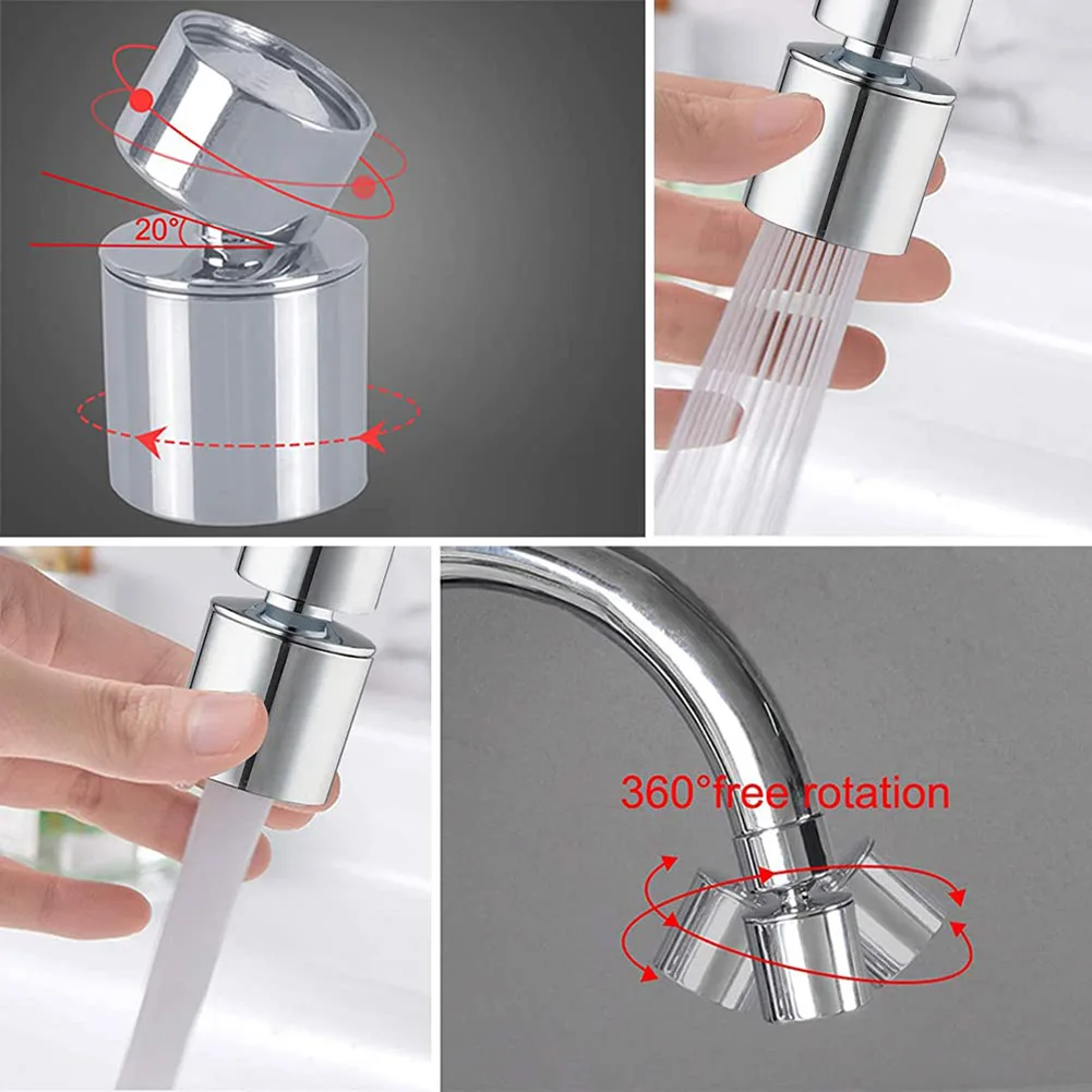 

360 Swivel Tap Aerator Universal M24/M22 Water Saving Filter 2 Water Outlet Kitchen Home Improvement Plumbing Fixtures Faucets
