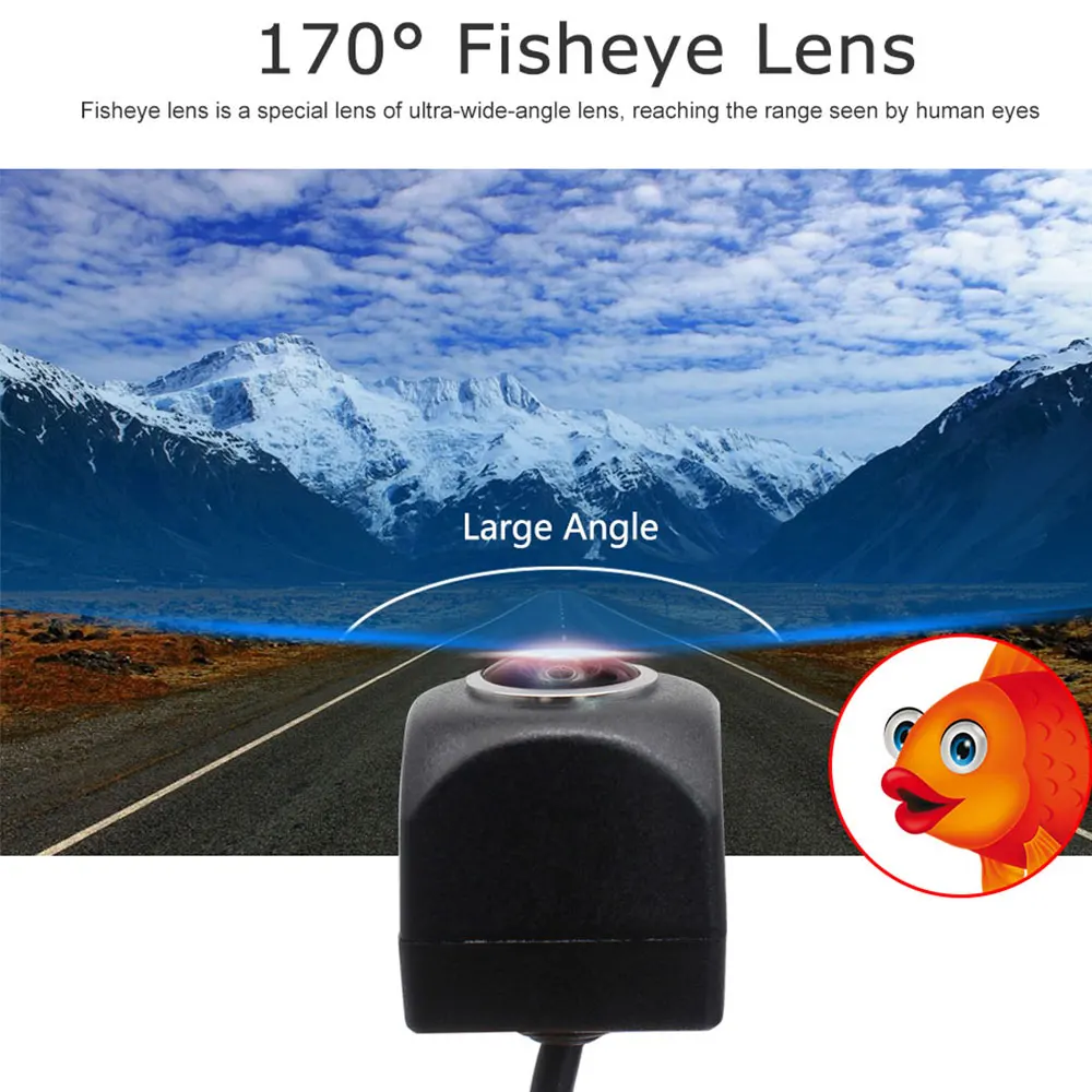 Автомобильная камера заднего вида рыбий глаз водонепроницаемая широкоугольная