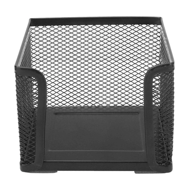

Black Mesh Paper Cube Mini Memo Note Pads Box Holder Storage Case Display Stand Dispenser for Home Office School Class