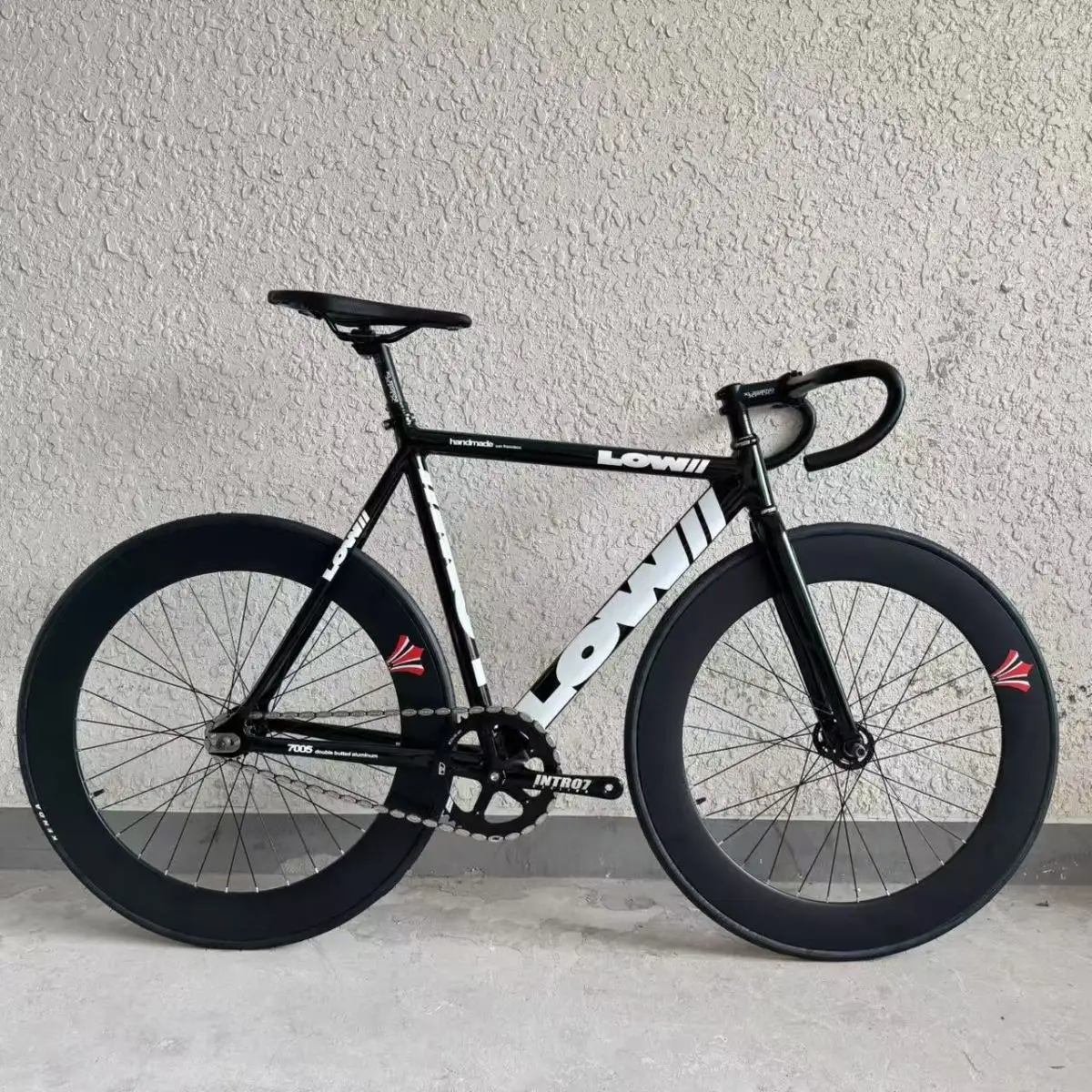 Фото 53/55/58 см велосипедная рама из алюминиевого сплава и передняя вилка Fixie Bike с фиксированной передачей велосипед 49T Spider Chianwheel 70 мм обод из алюминиевого сплава №4