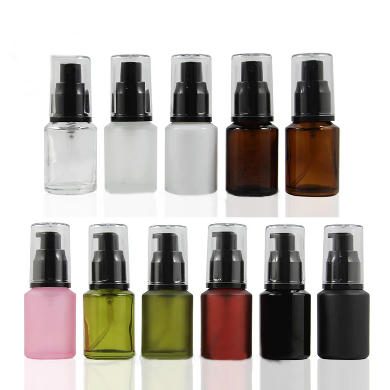 30мл матовая блестящая черная стеклянная бутылка с дозатором для лосьона/спрея для лосьона/эмульсии/фундамента/сыворотки/спрея для тумана/тонера упаковки