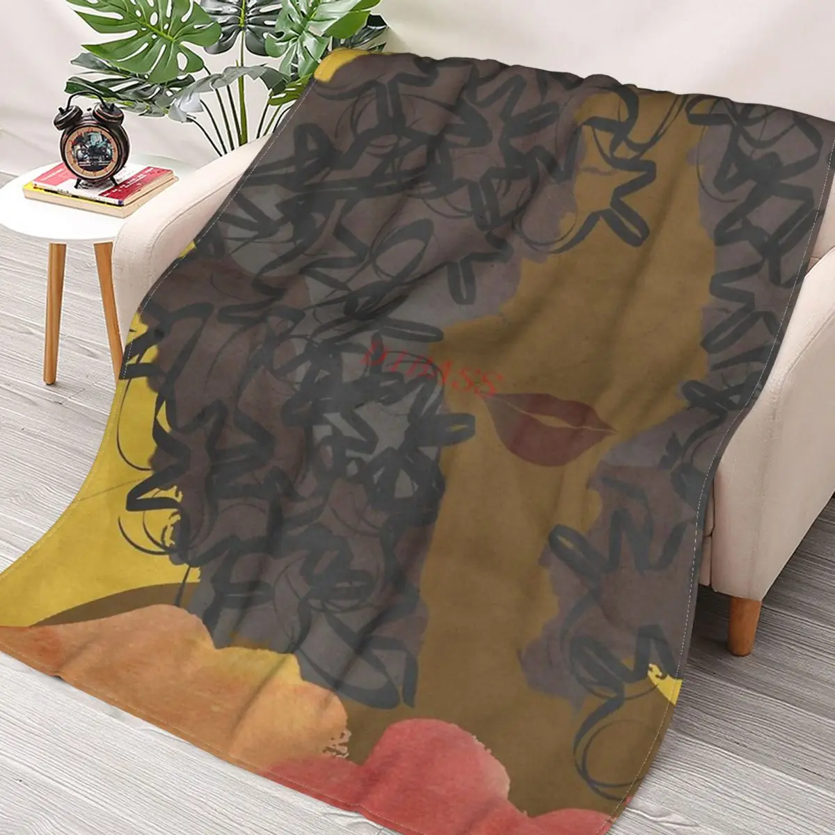 

Фланелевое Одеяло с 3D принтом мокко