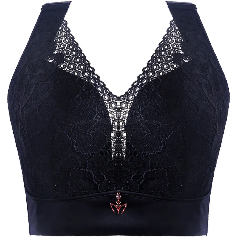 Bras Wire Free Bra Women Lingeire Sexy Lace Underwear Thin Cup Brassiere Femme 34 To 50 Bra Women Plus Size Clothing for Women