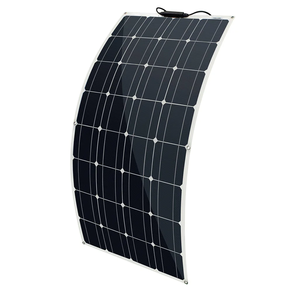 

Black panel solar 100w 200w 300w 400w PET monocrystalline solar cell portable 12v flexible solar panel etfe for RV, battery