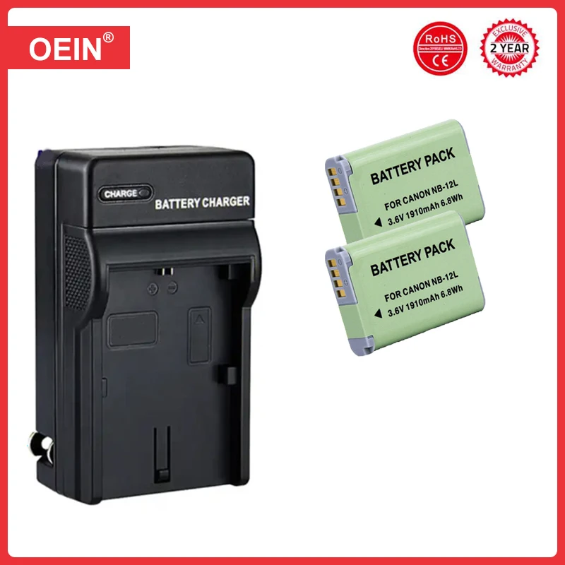 Аккумулятор NB-12L NB 12L NB12L емкостью 1910 мАч для Canon PowerShot G1 X Mark II G1X 2 N100 VIXIA mini