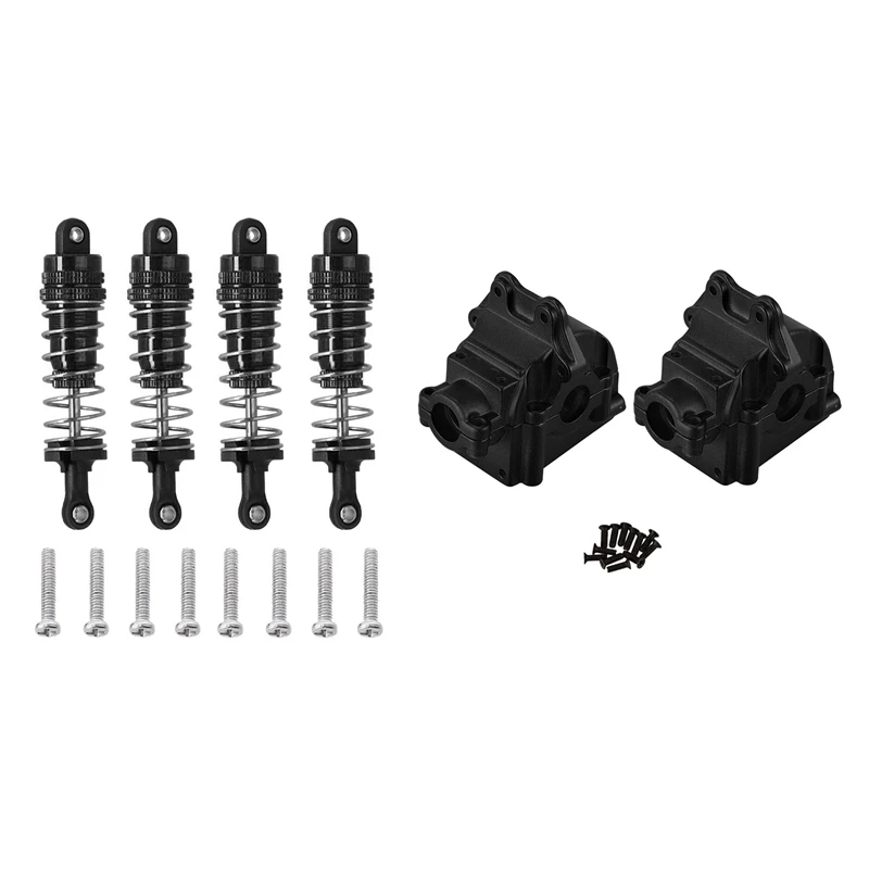 

4Pcs Metal Shock Absorber Damper Replacement Accessory & 1 Set Metal Wave Box Gear Box Upper And Lower Cover