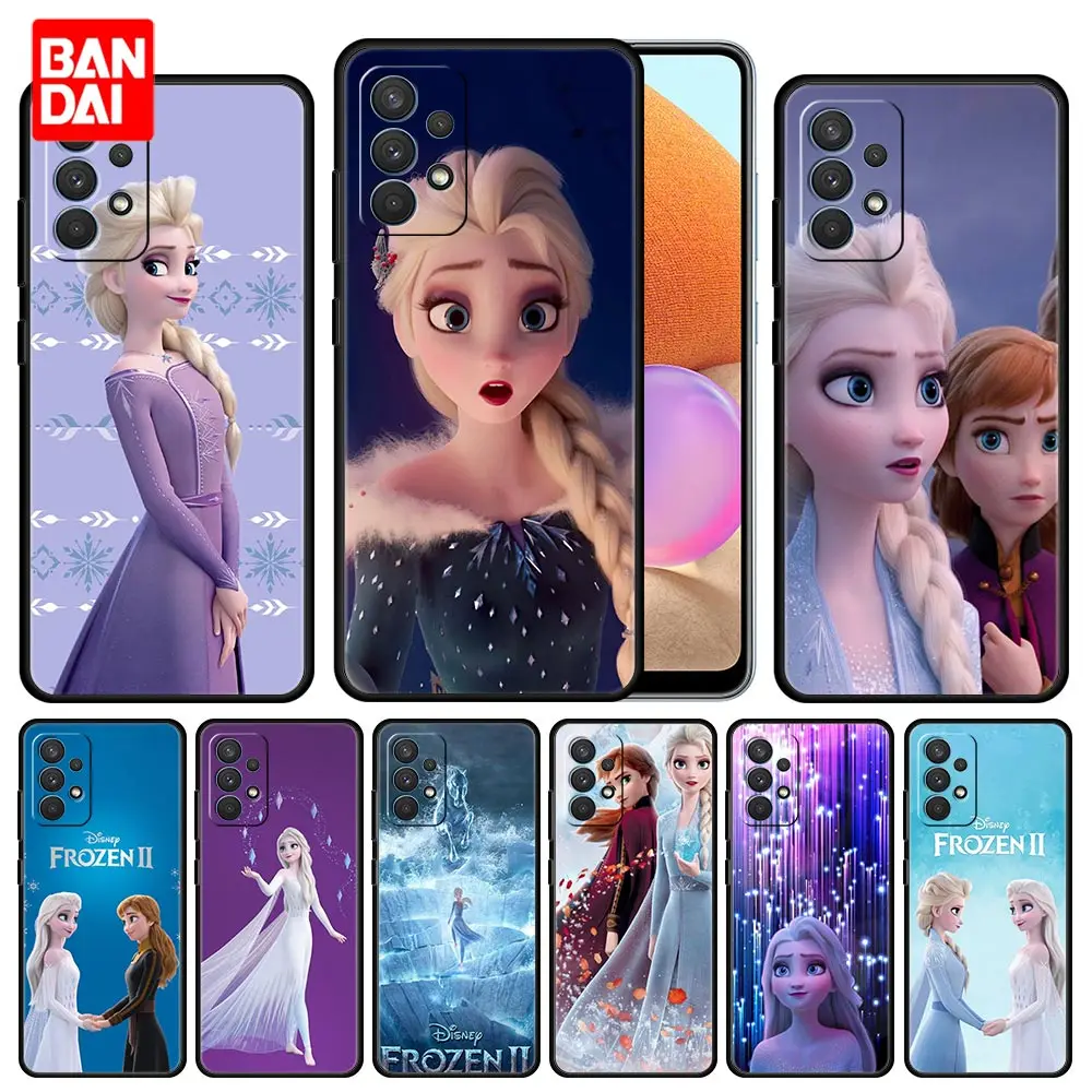 

Disney Queen Elsa Princess Girl Phone Case for Samsung Galaxy A12 A51 A21s A02 A02s A22 A32 A52 A72 4G 5G Cover Smartphone Soft