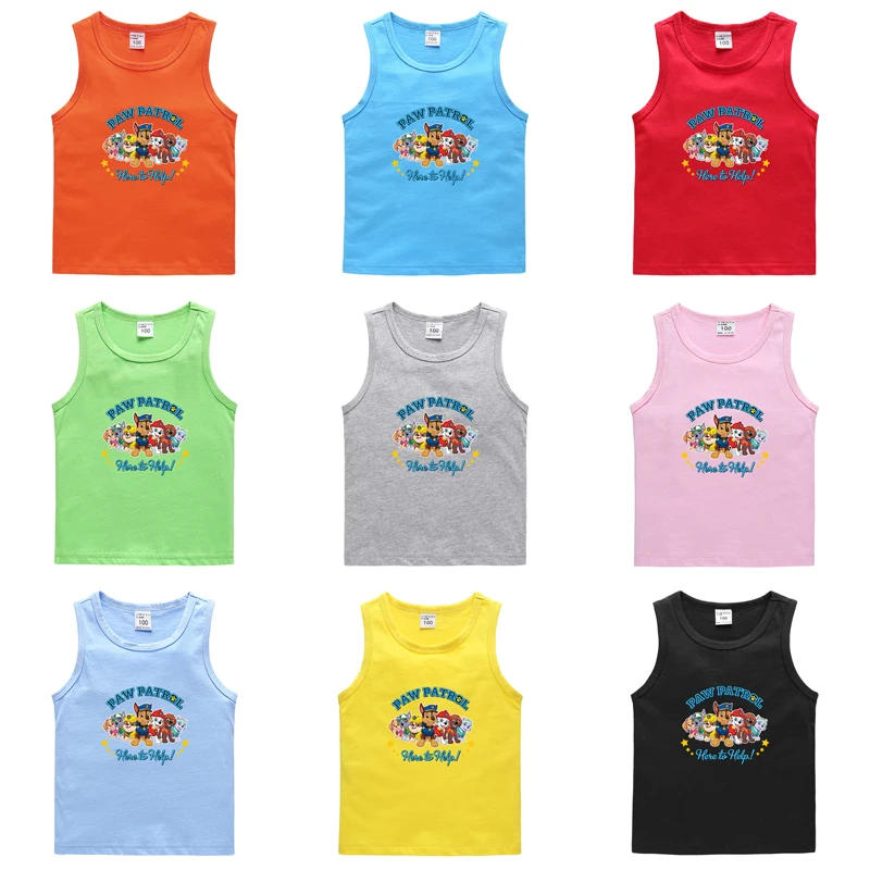 

Paw Patrol Toys Children's Vest Cotton Casual Bottoming Shirt Baby Boy Clothing Children Vest Children Clothes Baby Vest Girl