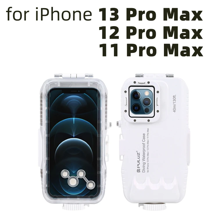 

Diving Snorkeling 40m 130ft Waterproof Case Video Photo Taking Underwater Shot Housing Cover For iPhone 12 13 Pro Max Mini