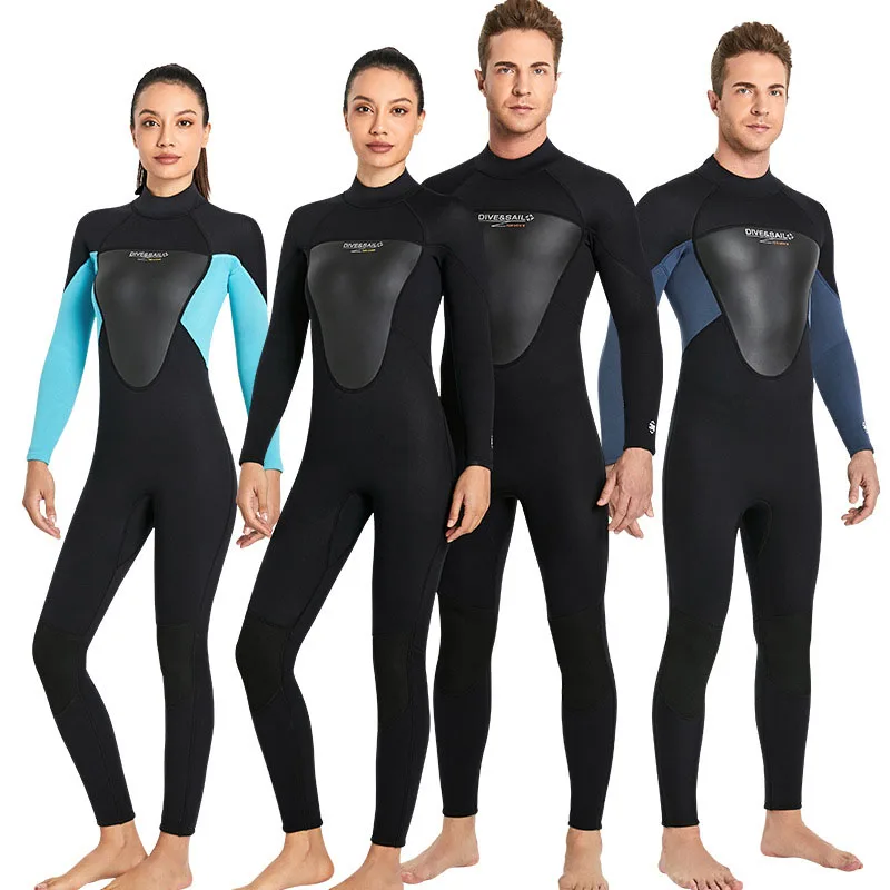 

Wetsuit 3MM men's one-piece warm wetsuit women's outdoor cold-proof snorkeling swimming jellyfish winter swimsuit