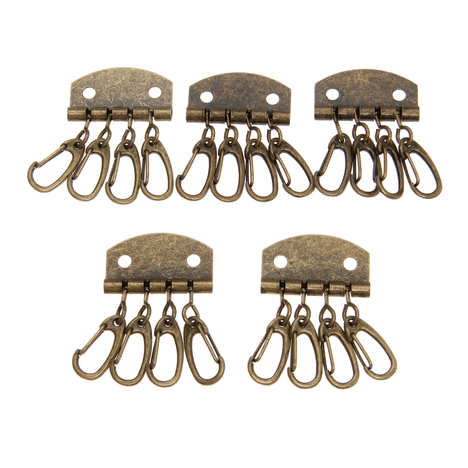 

5Pcs Metal Leather Craft DIY Pure Brass Key Row Rivet Hook Patchwork Sewing DIY Key Holders For Leather Bag Accessories Tools