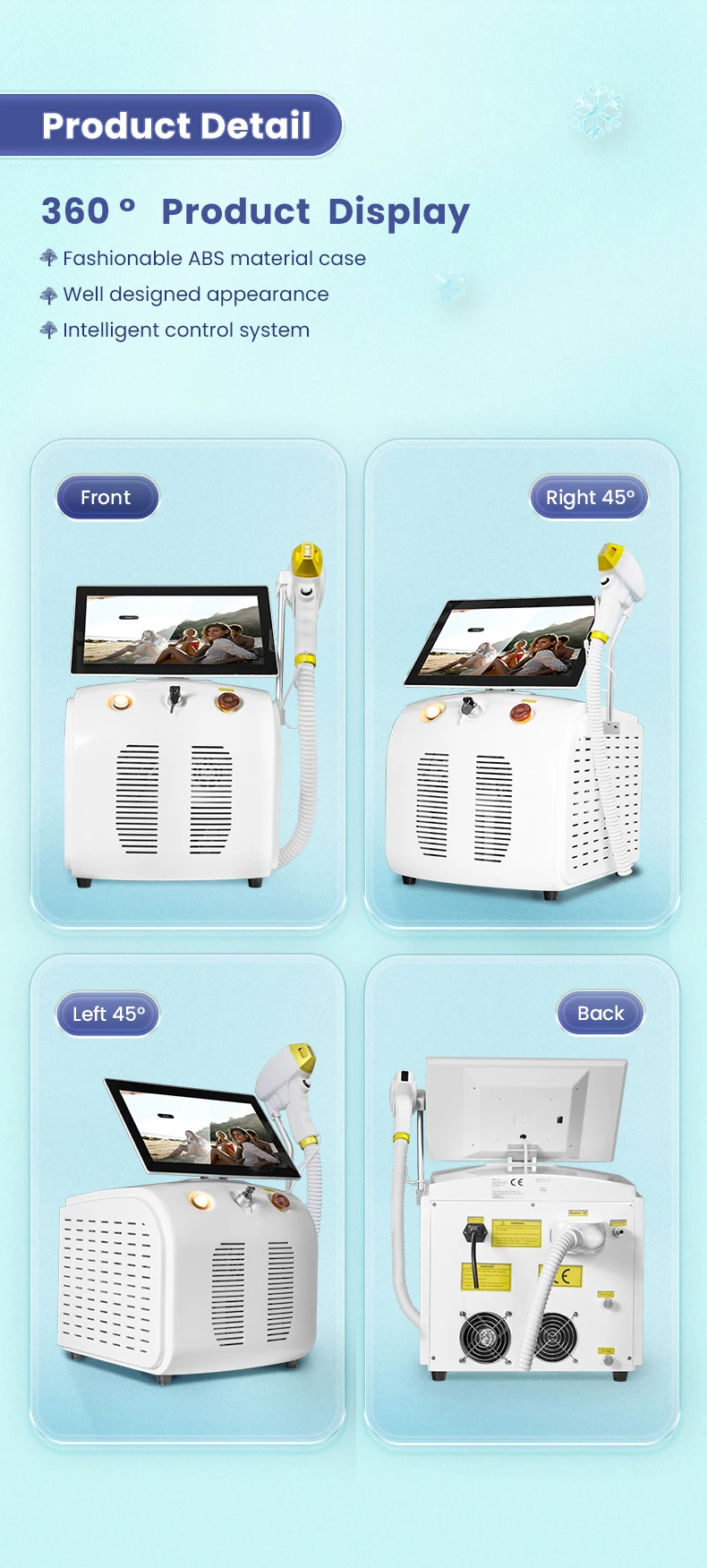 Уникальная запатентованная дезинфекционная sterllization755 нм 808 1064 диодный лазер для