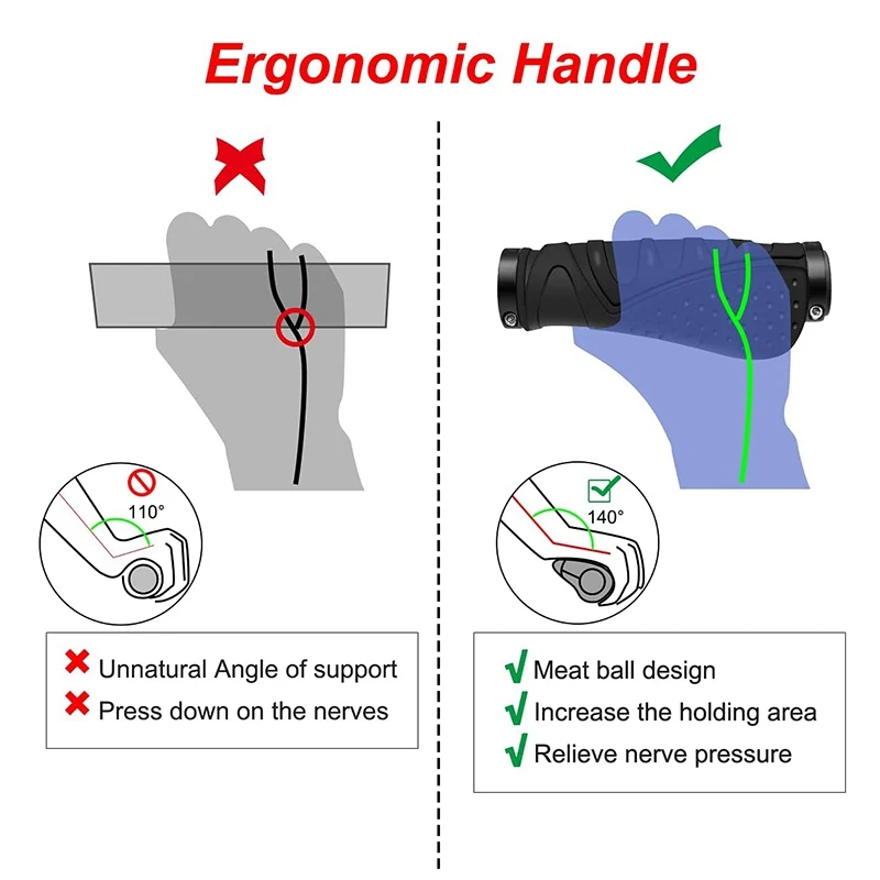 Эргономичные велосипедные ручки ASTRO Нескользящие для горного велосипеда 22 2 мм