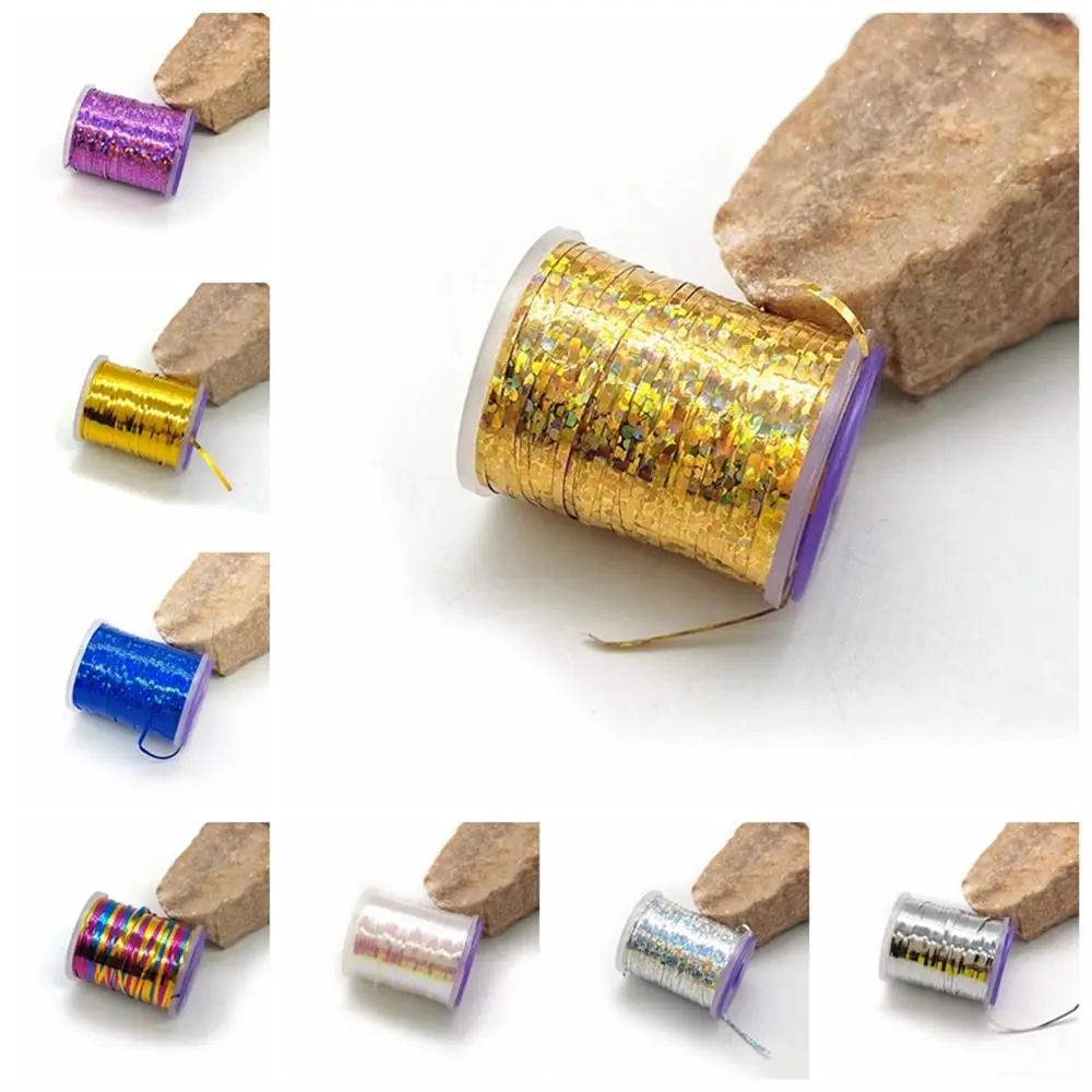 Материал для вязания мушек плоская мишура 1 мм 120 ярдов