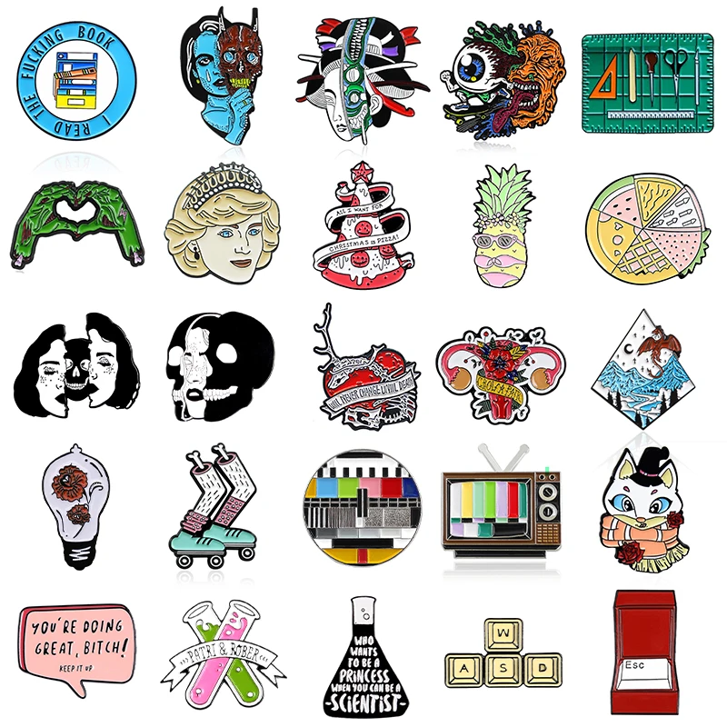 30 видов броши в виде призрака скелета зомби глазного яблока ТВ-лампа клавиатура