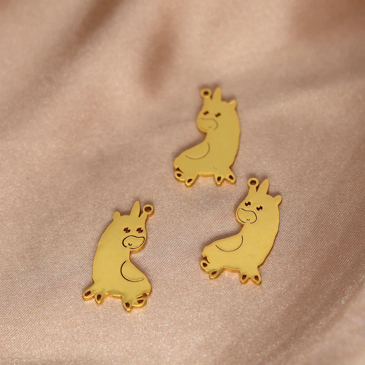 3 шт./партия подвески в виде единорога из нержавеющей стали
