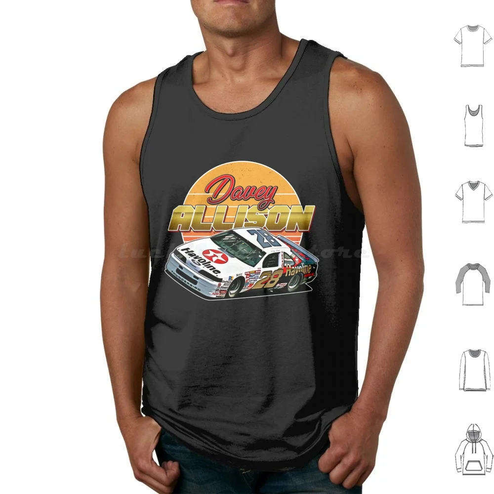 

Davey Allison 28 80S Retro Style Tank Tops Print Cotton Dale Earnhardt Chase Elliott Gplegend Jimmie Johnson Richard