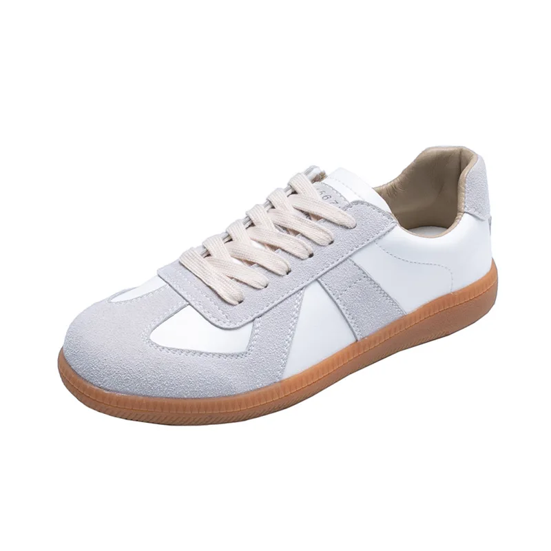 Ladies Flat Shoes  Sneakers Microfiber Solid Color Non-Slip Breathable  Casual    Small White