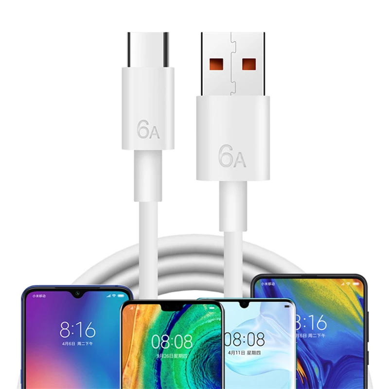 Супербыстрый зарядный кабель USB Тип C 66 Вт 6 А, зарядное устройство, шнур для Huawei Mate 40 50 Xiaomi 11 10 Pro, аксессуары для телефона (art.: 3920c1f6dfd78) - 3920c1f6dfd78