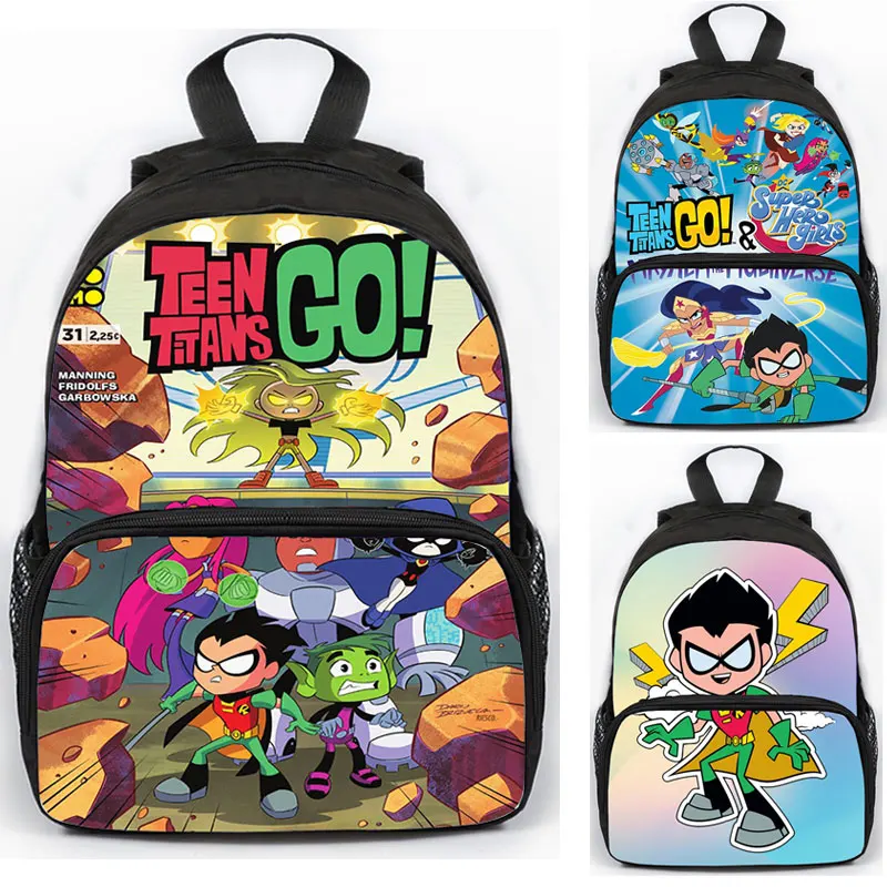 

Рюкзак для подростков Titans Go 2022, для мальчиков и девочек, мультяшный рюкзак, дорожная сумка, Детский водонепроницаемый рюкзак, школьные сумки...