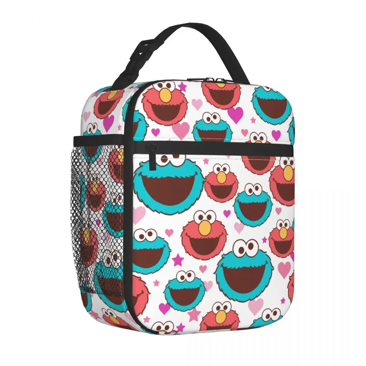 

Elmo & Cookie Monster Peace & Love Sesame Street Insulated Lunch Bags Meal Container Thermal Bag Tote Lunch Box Work Travel Men