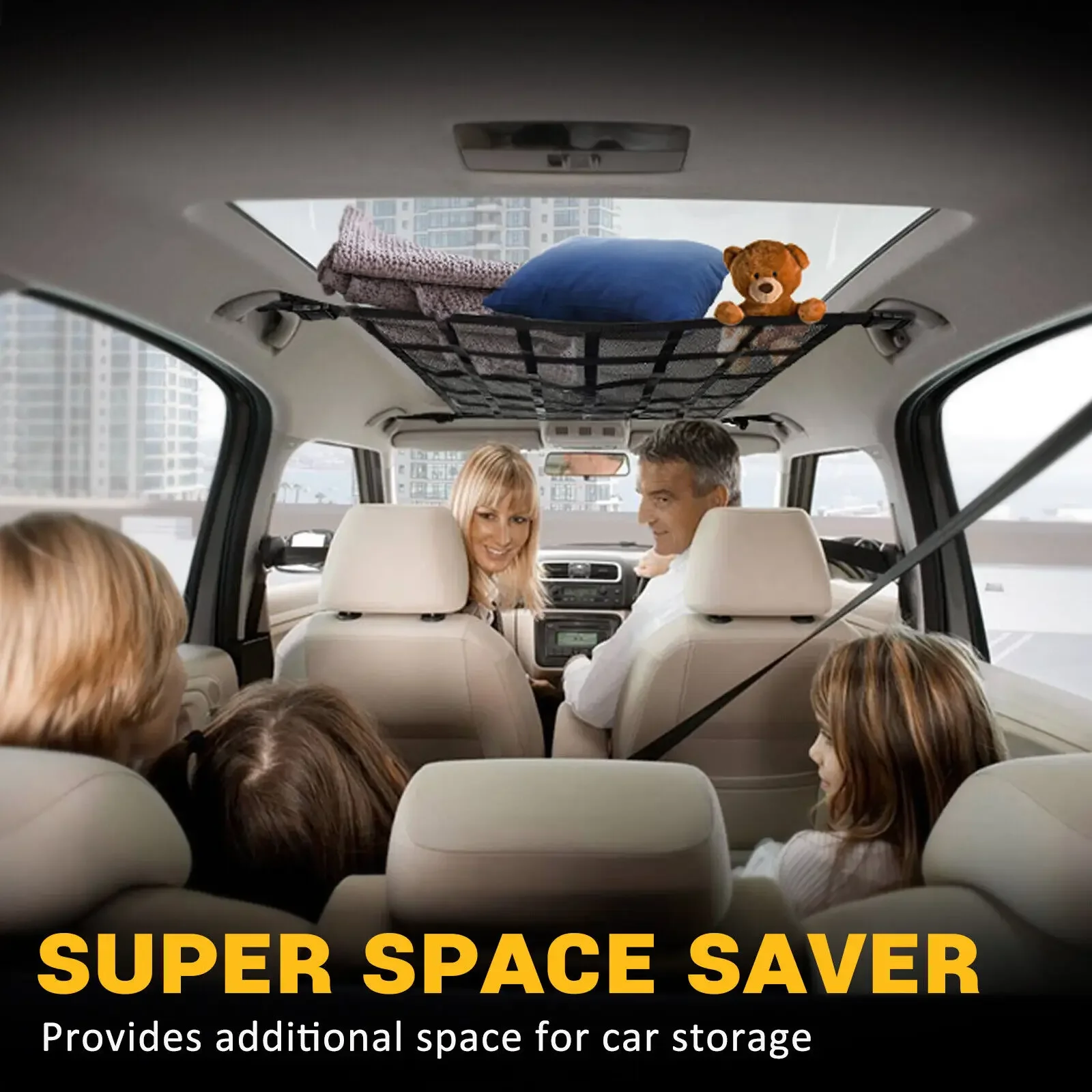 Автомобильная потолочная грузовая сетка на крыше карманная сетчатая