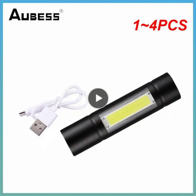 

1~4PCS Zoom Focus Mini Led Flashlight Built In Battery XP-G Q5 Lamp Lantern Work Light rechargeable Mini Flashlight