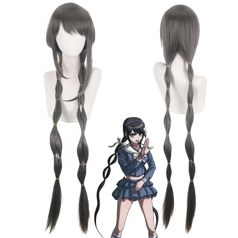 Фото Длинный парик для косплея (80 см) по мотивам аниме Danganronpa: Killing Chabashira Tenko, для женщин, на Хэллоуин №1