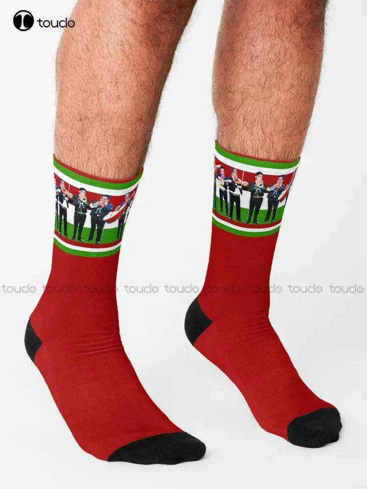 Мексиканские носки с полосой Mariachi высокие персонализированные унисекс для